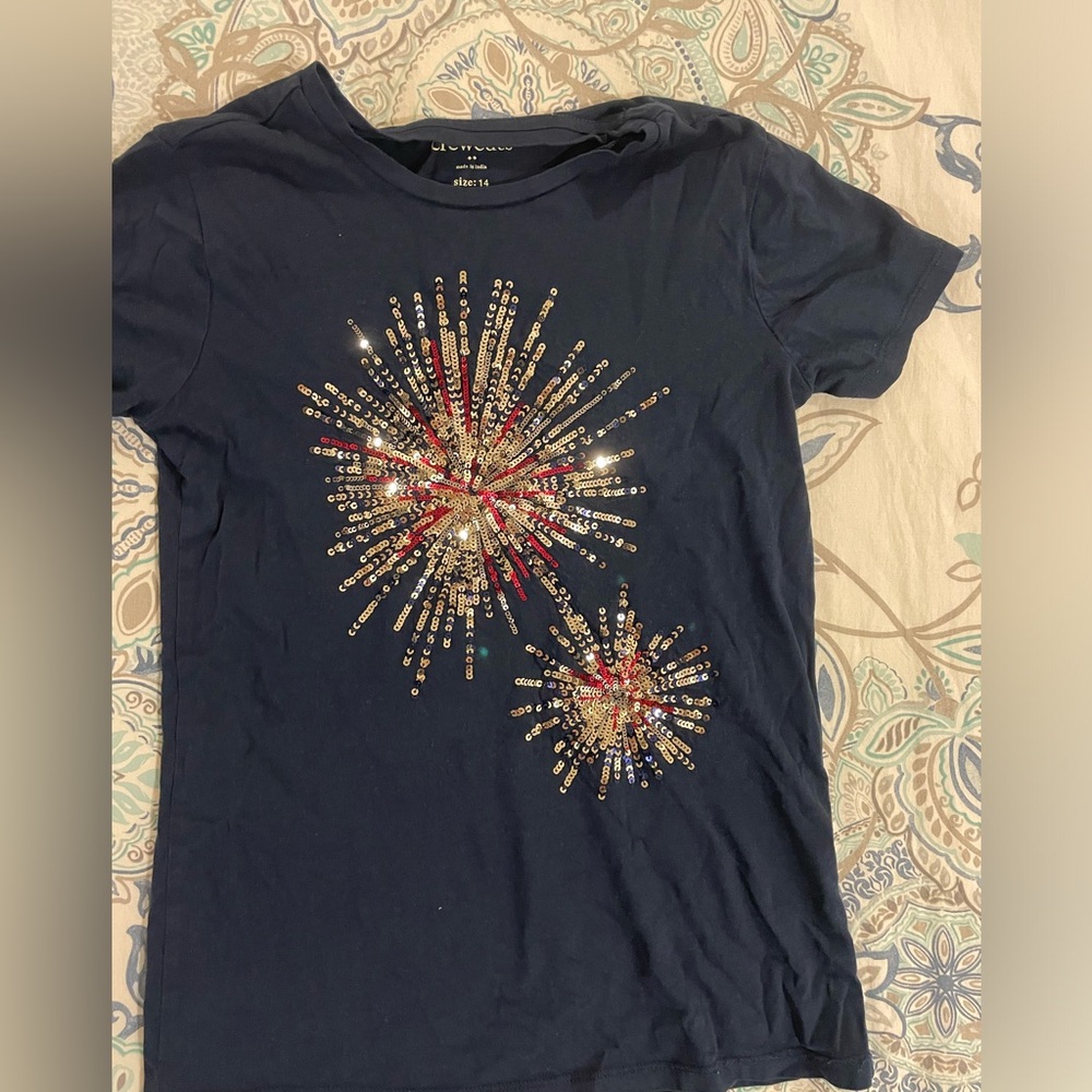 Jcrew Crewcuts girls sparkle shirt
